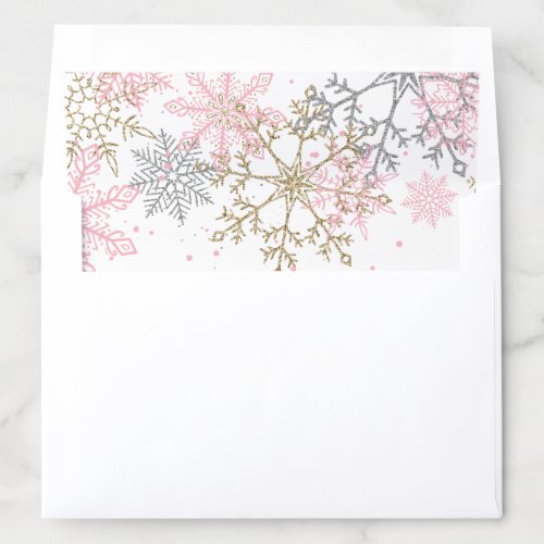 Winter Onederland Snowflake Envelope Liner