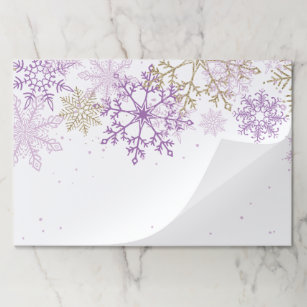 Winter Onederland Snowflake purple gold Paper Pad