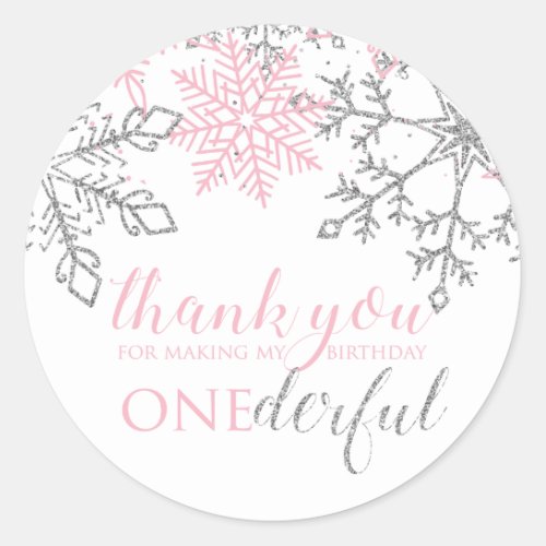 Winter Onederland Snowflake Sticker