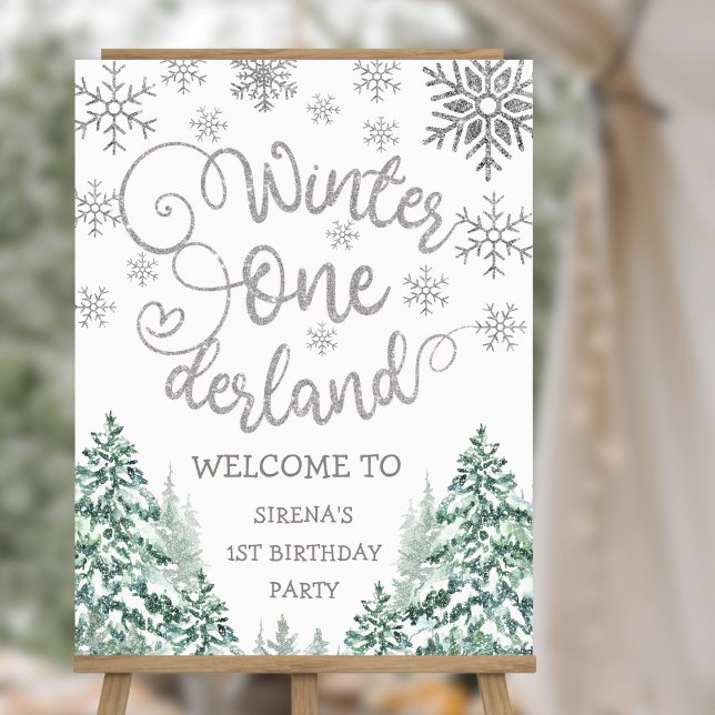Winter ONEderland Snowflakes 1st Birthday Welcolor Foam Board (Creator Uploaded)
