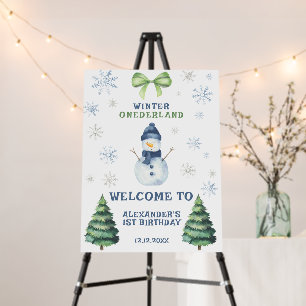 Winter Onederland Snowman 1st Birthday  Foam Board