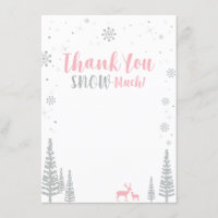 Winter Onederland - Thank you note card