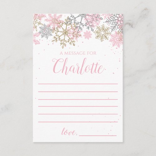 Winter Onederland Time Capsule note card