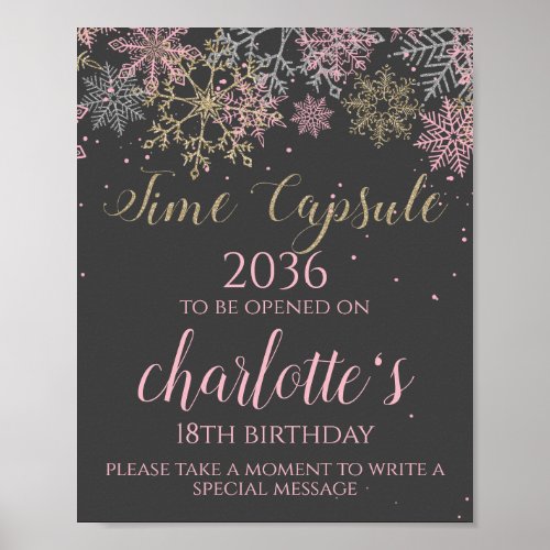 Winter ONEderland Time Capsule Sign