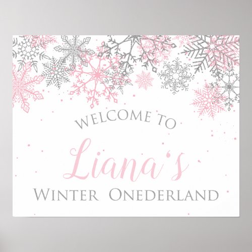 Winter Onederland Welcome Sign