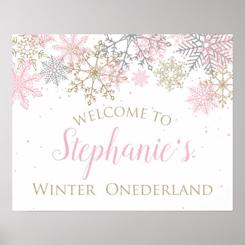 Winter Onederland Welcome Sign
