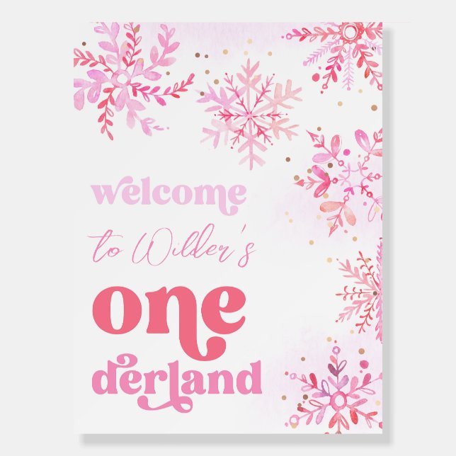 Winter Onederland Welcome Sign (Front)