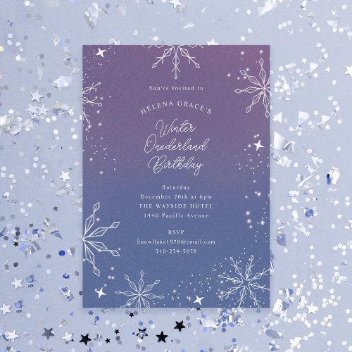 Winter Onederland Wonderland First Birthday Invitation