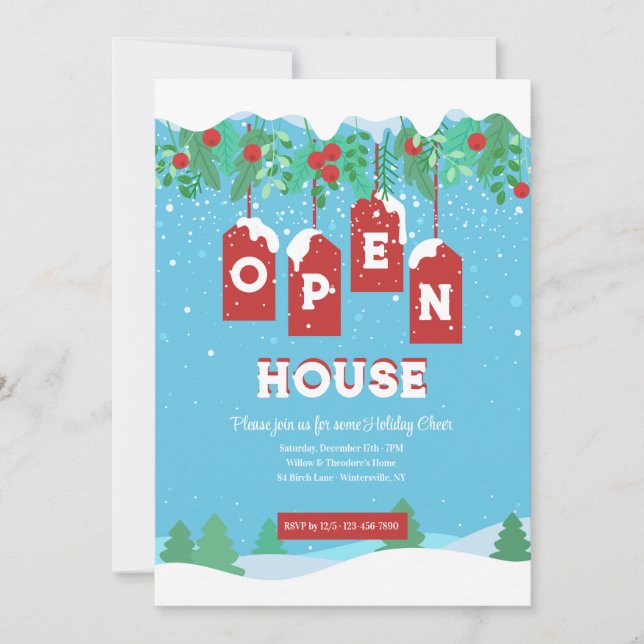 Winter Open House Invitation (Front)