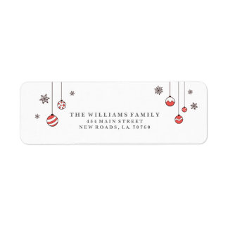 Winter Ornaments Christmas Address Labels