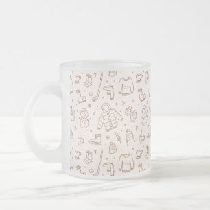 Winter outdoors frosted glass coffee mug