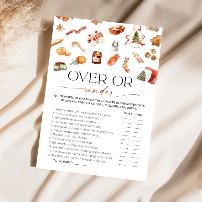Winter over or under Baby Shower Game (Creator Uploaded)
