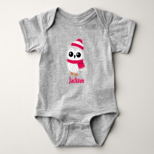 Winter Owl Baby Bodysuit