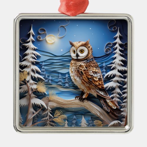 Winter Owl Christmas Ornament