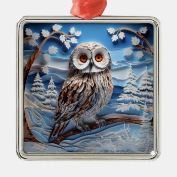 Winter Owl Christmas Ornament by PhotoArtByDarla at Zazzle