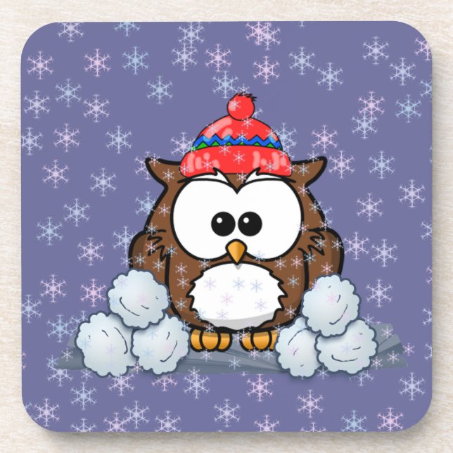 winter owl coaster (Front)