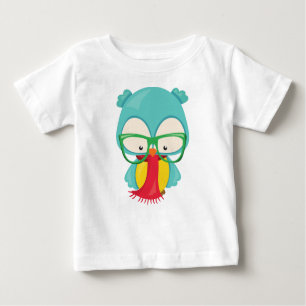 Winter Owl, Hipster Owl, Owl With Glasses, Scarf Baby T-Shirt