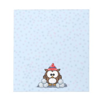Winter Owl Notepad by just_owls at Zazzle