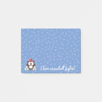 Winter Owl Post-it Notes by just_owls at Zazzle