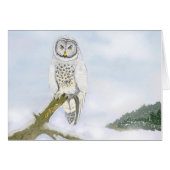 Winter Owl Scene card (Front Horizontal)