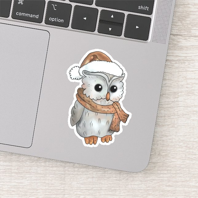 winter owl sticker (Detail)