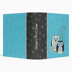 Winter Owls Baby's First Year Binder