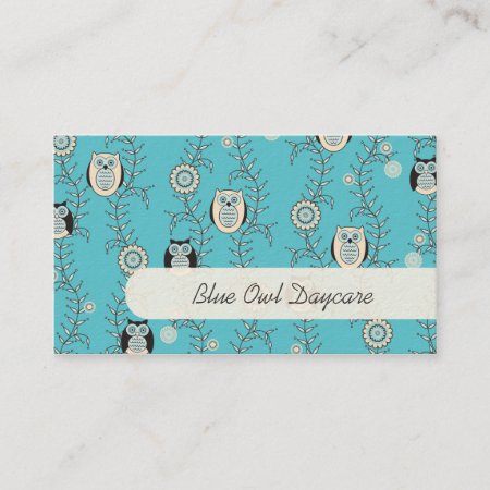 Winter Owls Daycare Business Cards