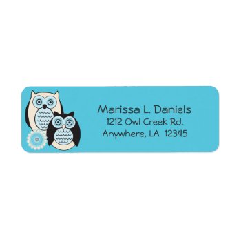 Winter Owls Return Address Labels by StriveDesigns at Zazzle
