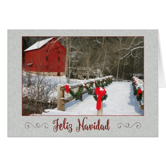 Winter Painting Navidad Cards (Front Horizontal)