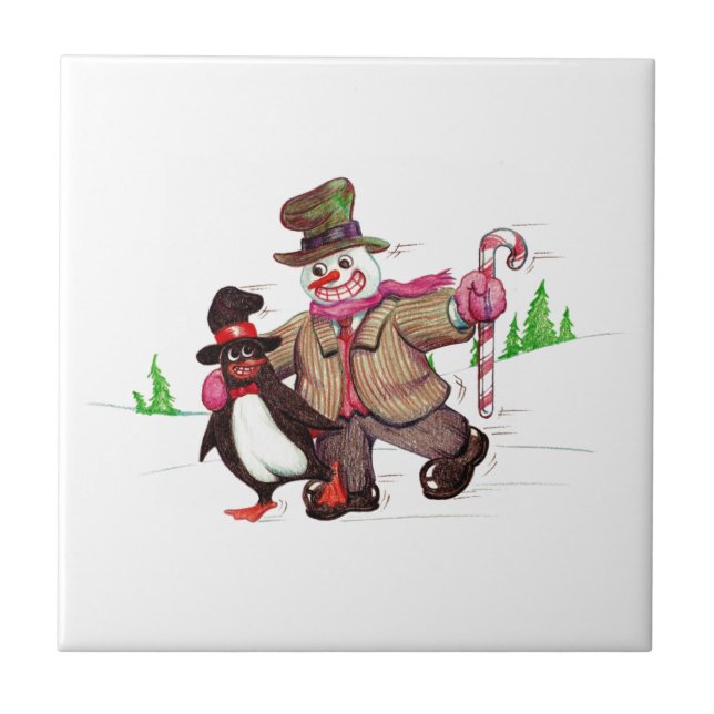 Winter Pals Ceramic Tile (Front)