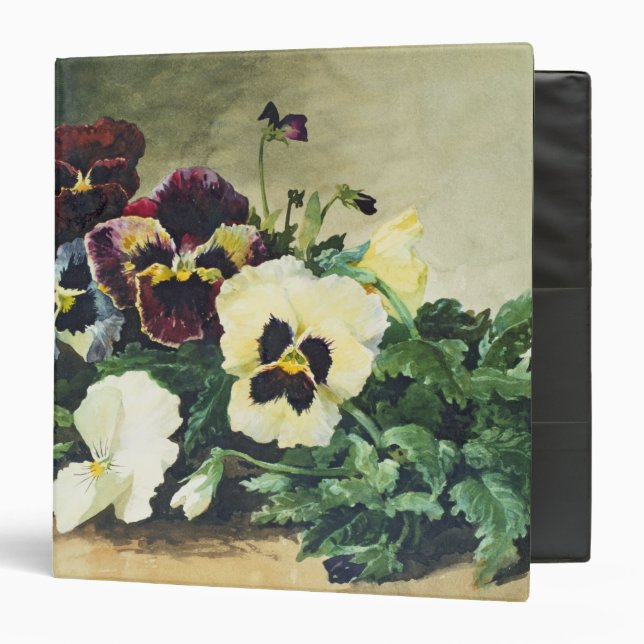 Winter Pansies, 1884 Binder (Front/Inside)