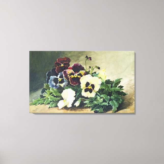 Winter Pansies, 1884 Canvas Print (Front)