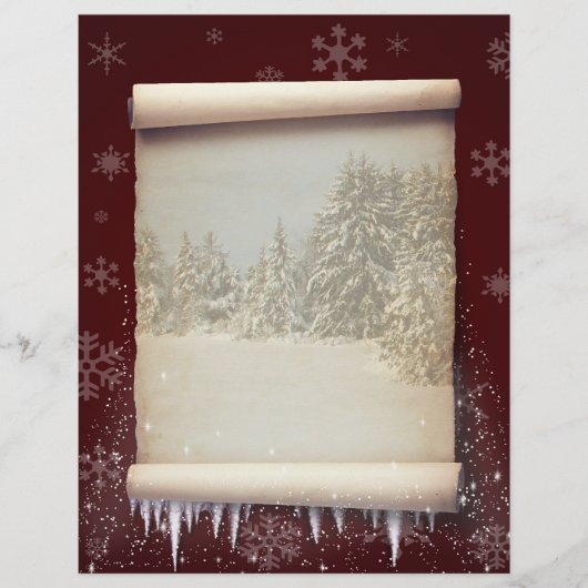 Winter Parchment Illustration (Front)