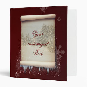 Winter Parchment Illustration Binder