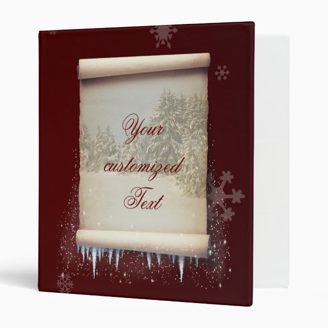 Winter Parchment Illustration Binder (Front/Inside)