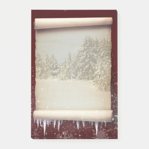 Winter Parchment Illustration Post-it Notes