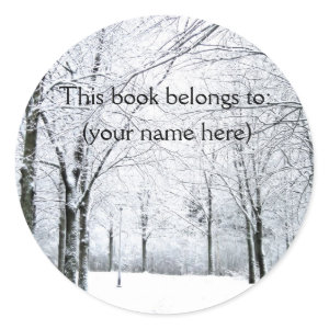 Winter park bookplate sticker