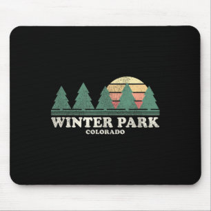 Winter Park Co Vintage Throwback Tee Retro 70s Des Mouse Pad