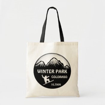 Winter Park Colorado Black Snowboard Art Bag by ArtisticAttitude at Zazzle
