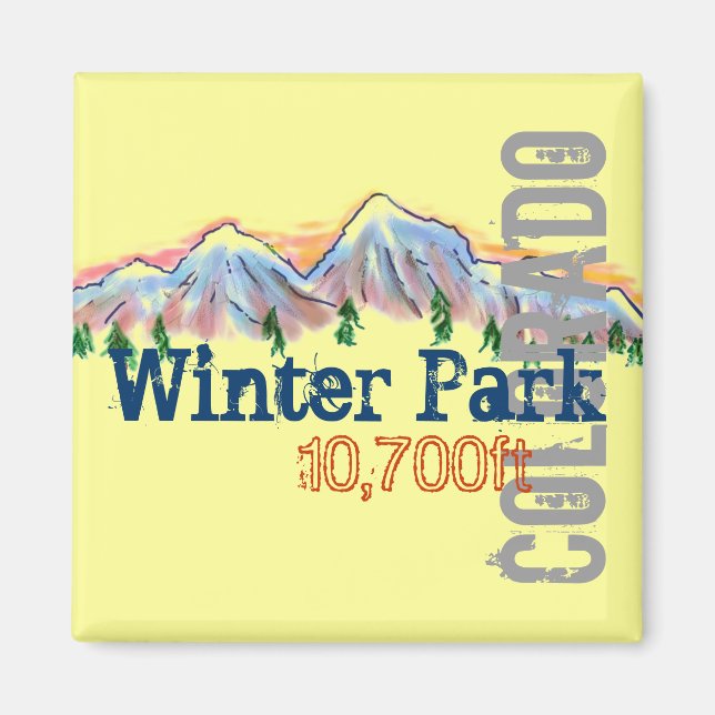 Winter Park Colorado elevation magnet (Front)