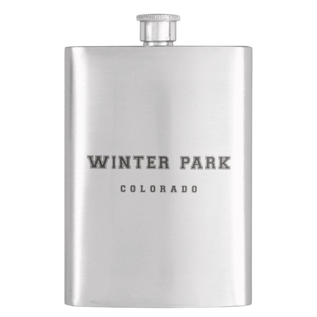 Winter Park Colorado Flask (Front)