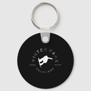 Winter Park Colorado Graphic Vintage Snowboard T  Keychain