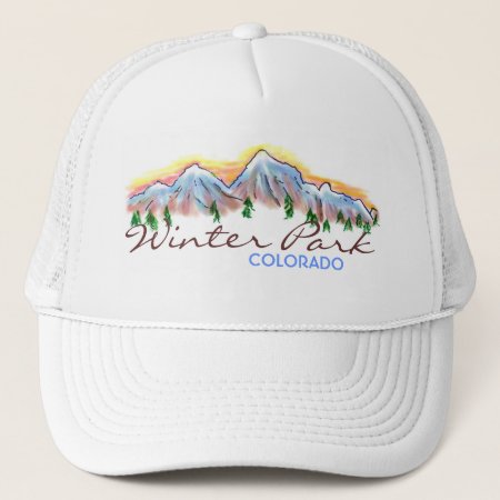 Winter Park Colorado Mountain Art Hat