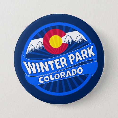 Winter Park Colorado mountain burst button