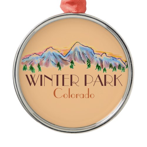 Winter Park Colorado scenic mountain ornament