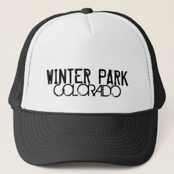 Winter Park Colorado Simple Black Hat by ArtisticAttitude at Zazzle