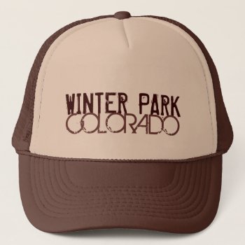 Winter Park Colorado Simple Brown Hat by ArtisticAttitude at Zazzle