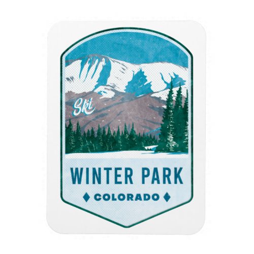 Winter Park Colorado Ski Badge Magnet