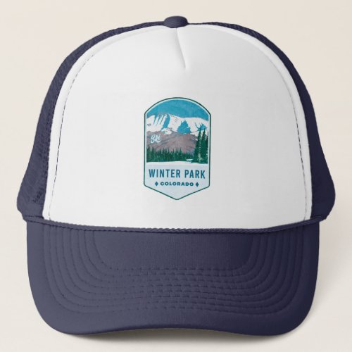 Winter Park Colorado Ski Badge Trucker Hat