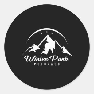 Winter Park Colorado Ski Resort Skiing Snowboardin Classic Round Sticker